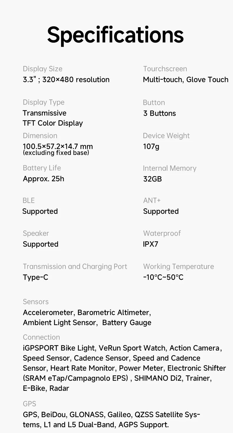 iGPSPORT BSC500 GPS Bike Computer