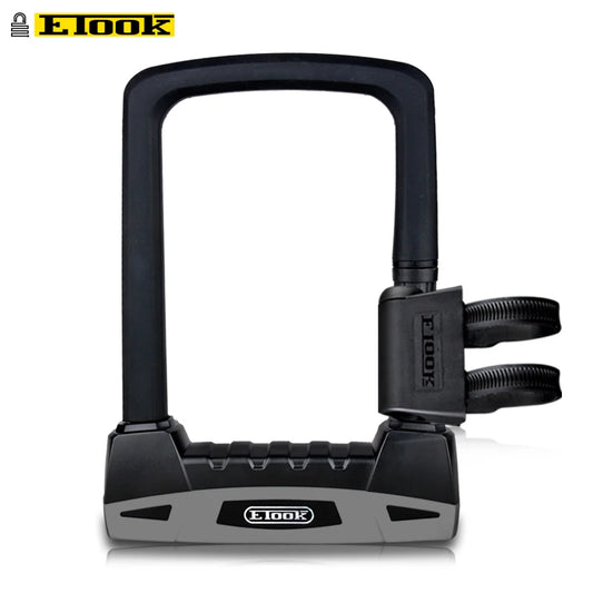ETOOK ET500 gray bicycle U-lock with mounting bracket
