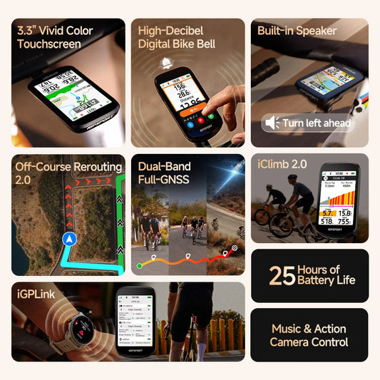 iGPSPORT BSC500 feature overview with maps and phone connectivity